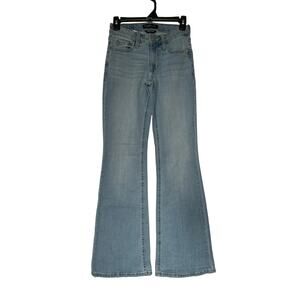 Aeropostale🌿Mid Rise Flare Jeans Women Sz 00 Light Wash Stretch Denim Retro Y2K